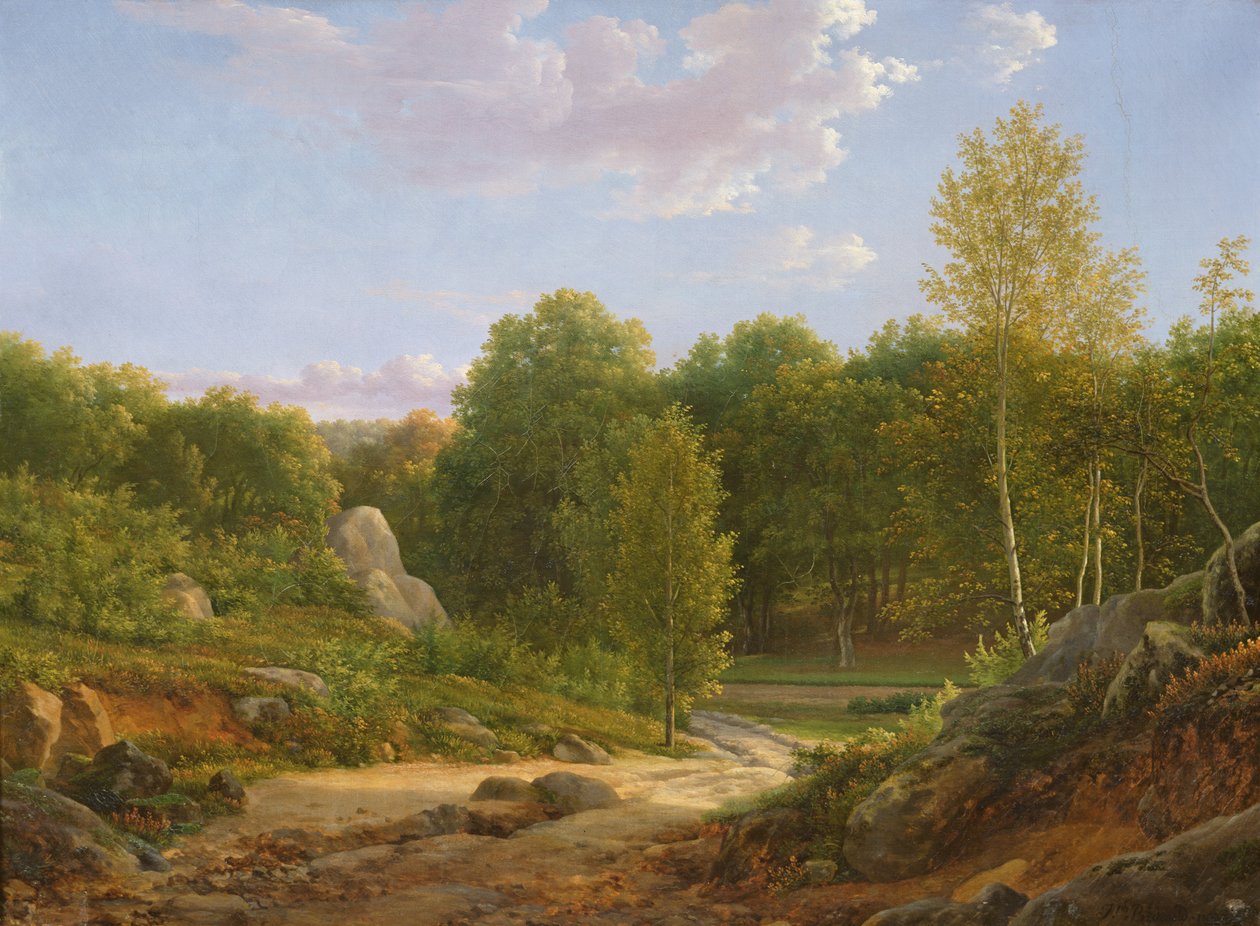 Näkymä Fontainebleaun metsälle, 1829 tekijältä Jean Joseph Xavier Bidauld