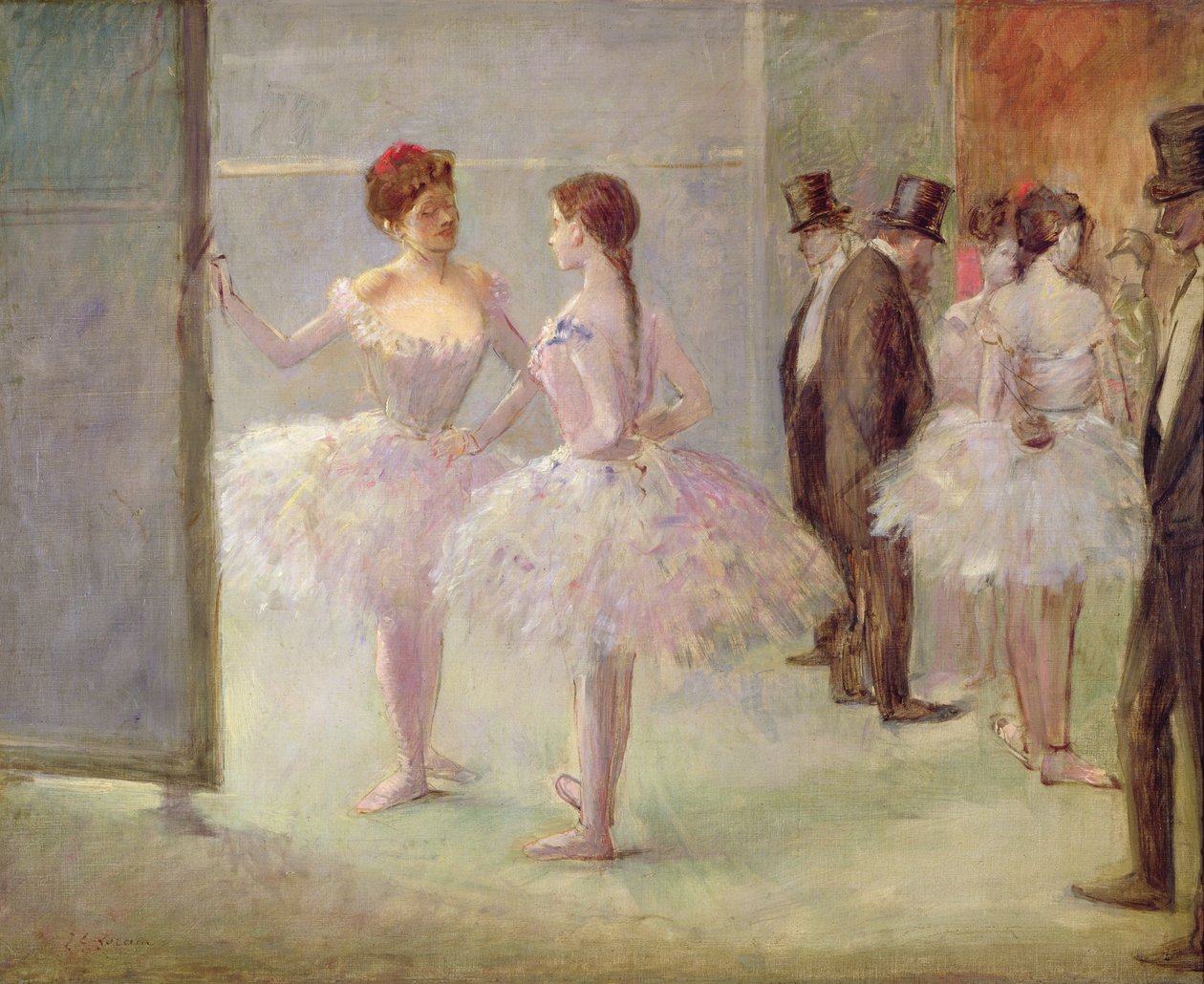 Tanssijat siivissä oopperassa, n. 1900 tekijältä Jean Louis Forain