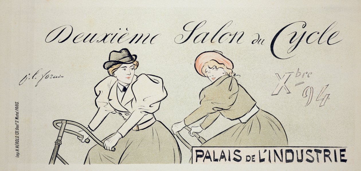 Jäljennös julisteesta, joka mainostaa "Salon du Cyclea" Palais de L