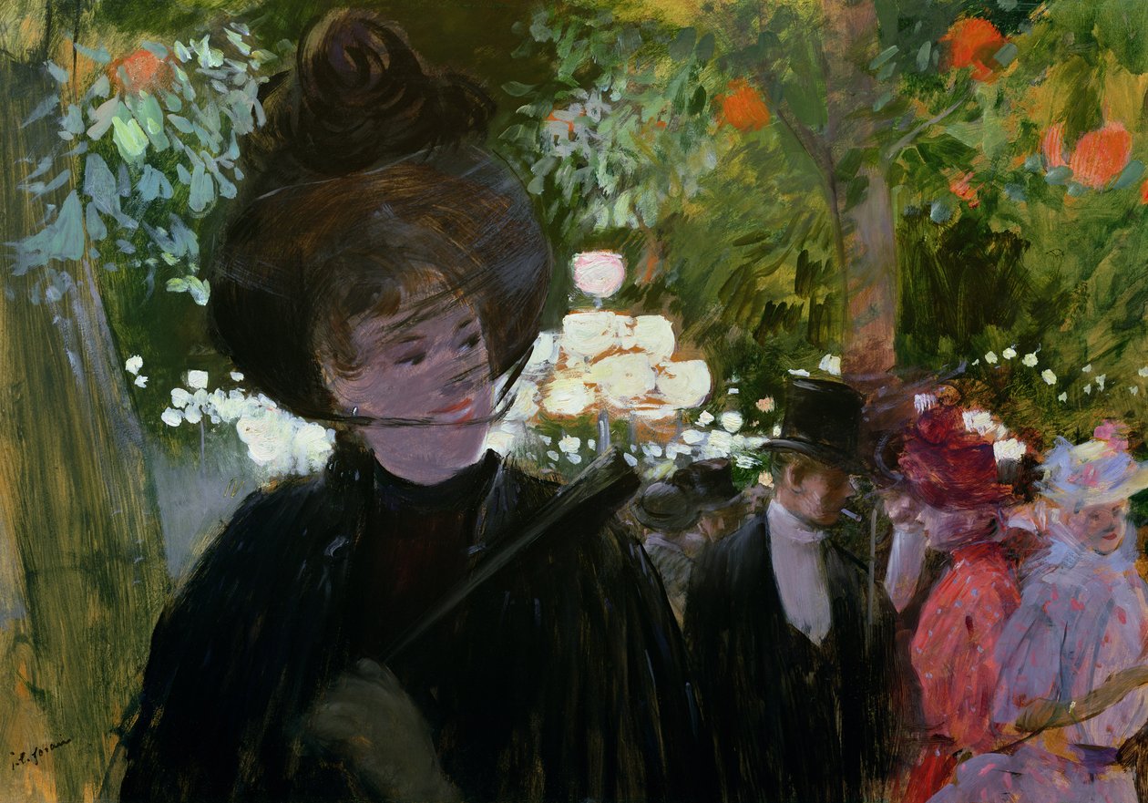 Puutarha Pariisissa, noin 1882 tekijältä Jean Louis Forain