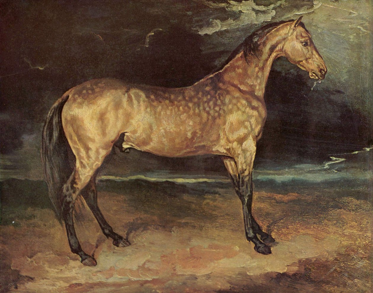 Pferd im Gewitter tekijältä Theodore Gericault