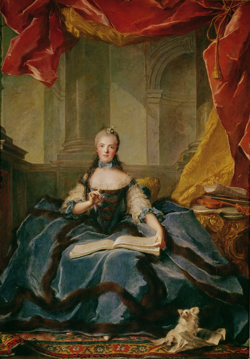 Madame Adelaide de France (1732-1800) Court Dressissä, 1758 tekijältä Jean Marc Nattier