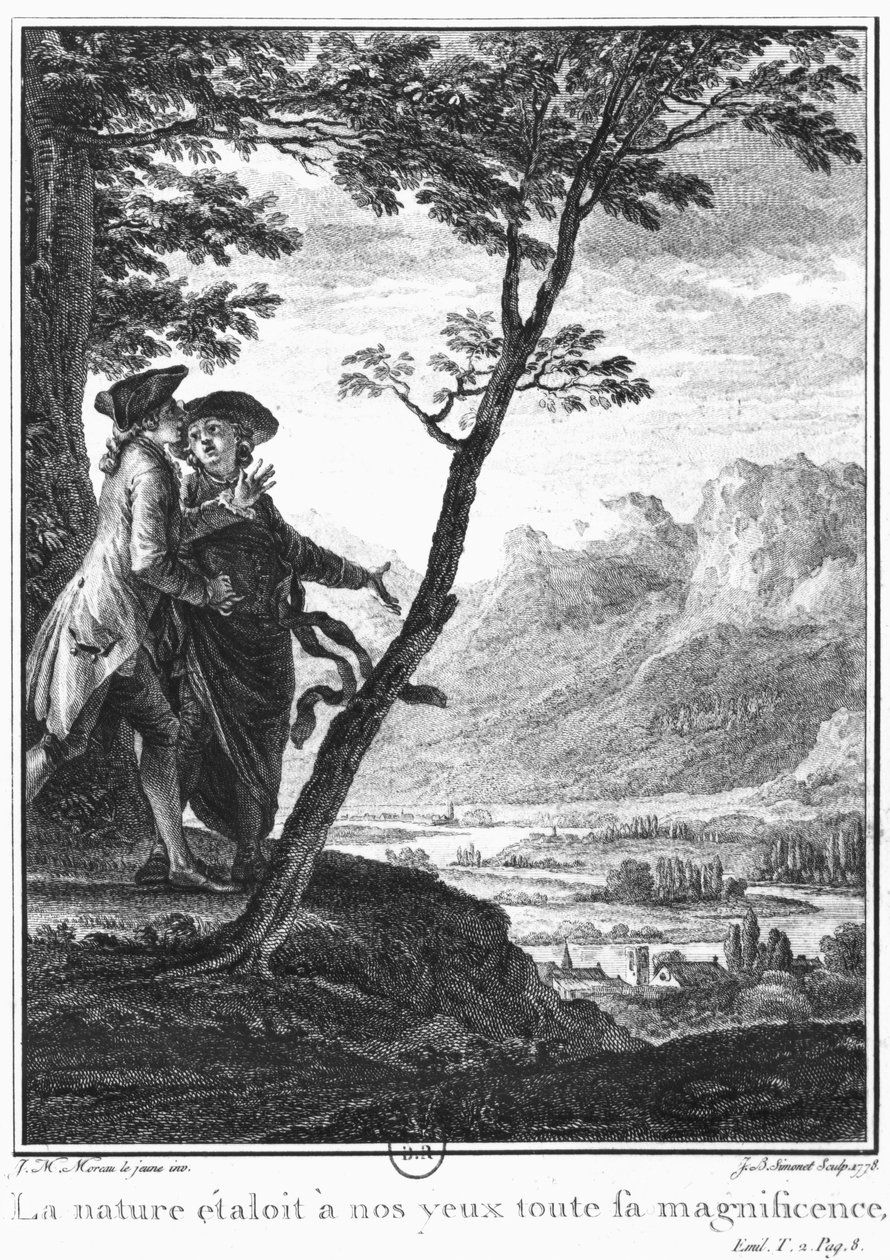 Savoyardin kirkkoherran uskontunnustus, kuvitus Jean-Jacques Rousseaun (1712-78) L