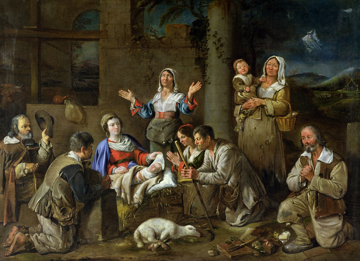 Paimenten palvonta, n. 1659 tekijältä Jean Michelin