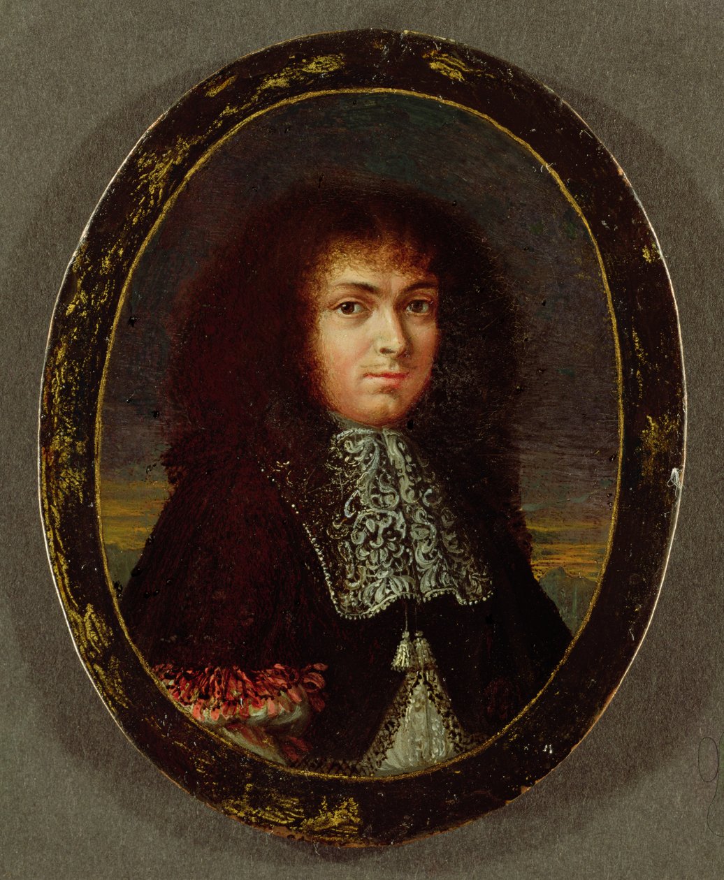 Ludvig XIV:n muotokuva (öljy kuparille) tekijältä Jean the Elder Petitot
