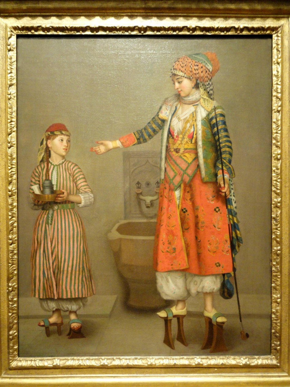 Frankilainen nainen ja hänen palvelijansa tekijältä Jean Étienne Liotard