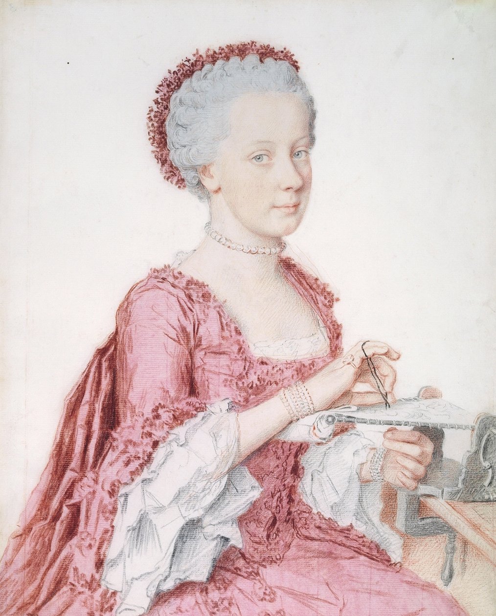 Muotokuva arkkiherttuatar Maria Amaliasta Itävallasta tekijältä Jean Étienne Liotard