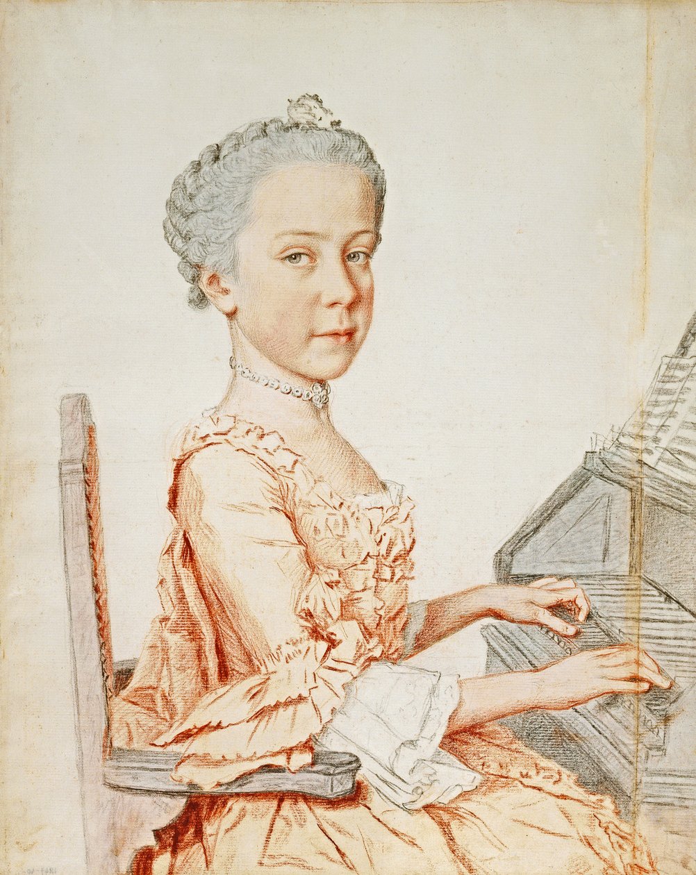 Muotokuva arkkiherttuatar Maria Josepha Itävallasta tekijältä Jean Étienne Liotard
