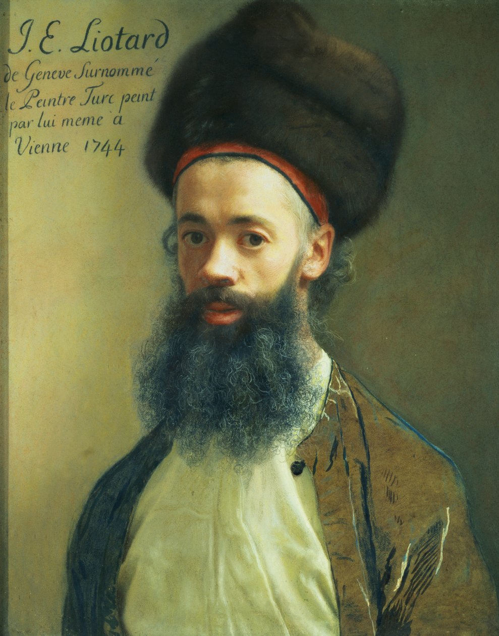 Omakuva, 1744 (pastelli paperille) tekijältä Jean Étienne Liotard