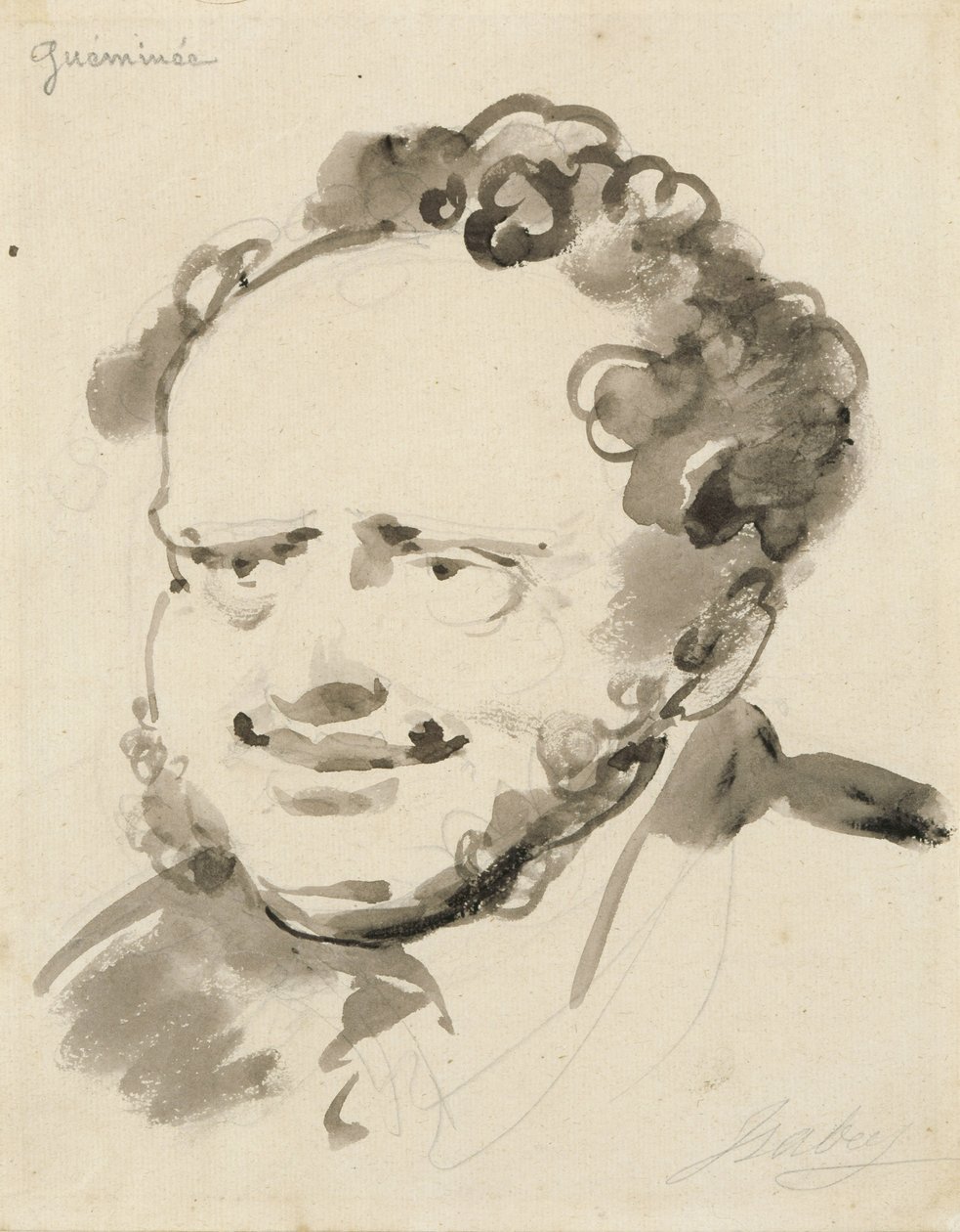 Guemineen muotokuva (muste paperille) tekijältä Jean Baptiste Isabey