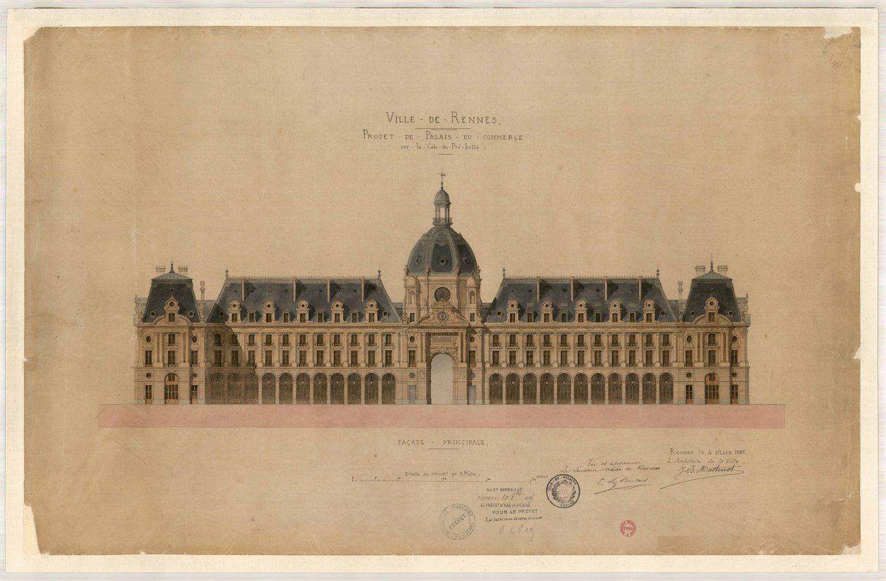 Rennesin Palais du Commercen hanke tekijältä Jean Baptiste Martenot