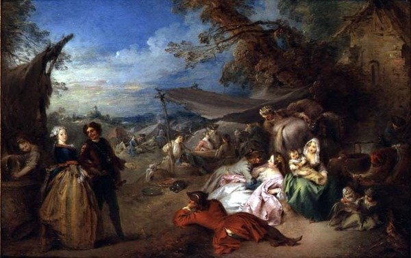 Joukot ennen tavernaa tekijältä Jean Baptiste Joseph Pater