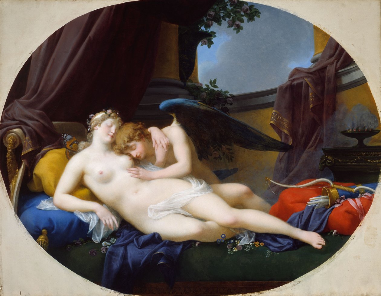 Cupid ja Psyche tekijältä Jean Baptiste Regnault