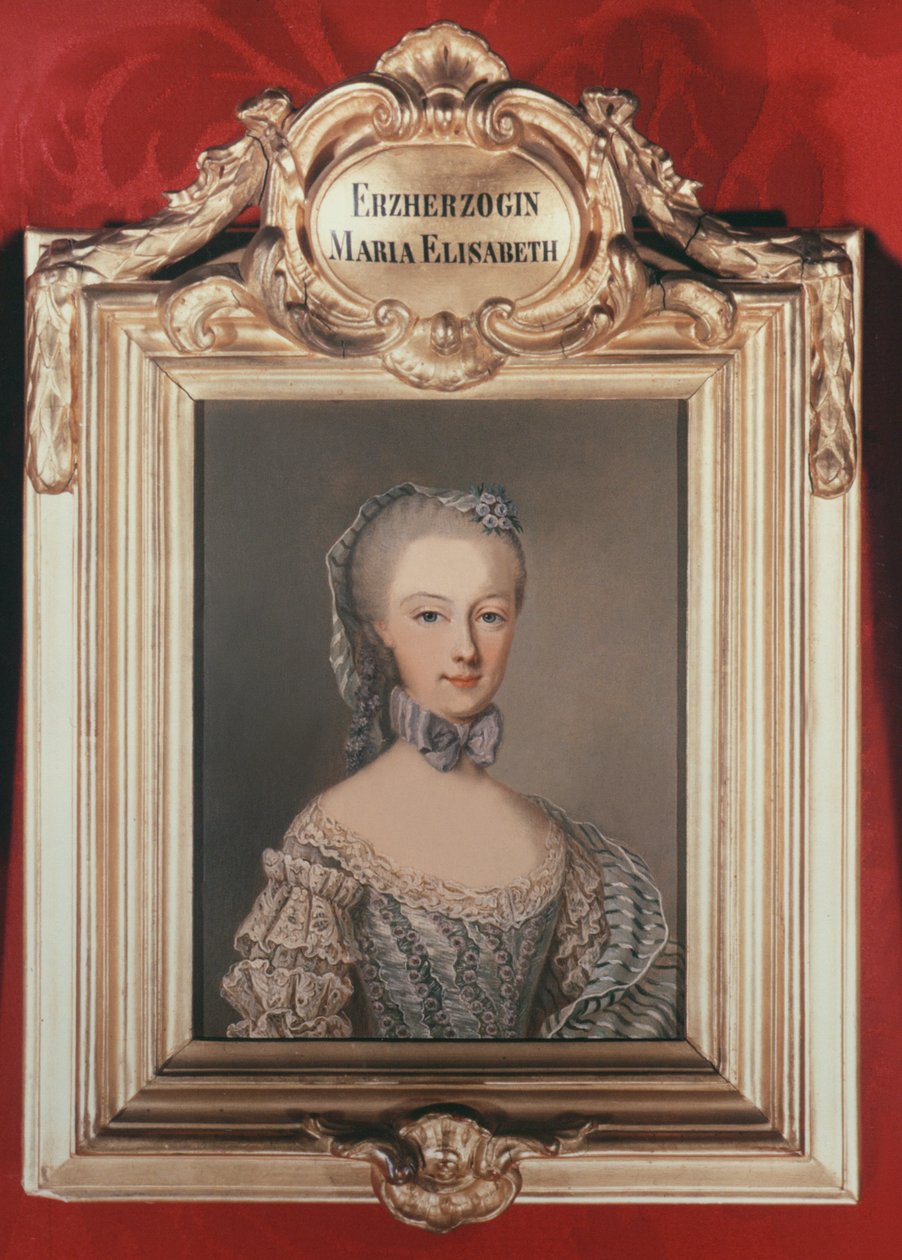 Arkkiherttuatar Maria Elisabeth (1743-1808), Itävallan Francis I:n ja Maria Theresan tytär, 1762 tekijältä Jean Étienne Liotard