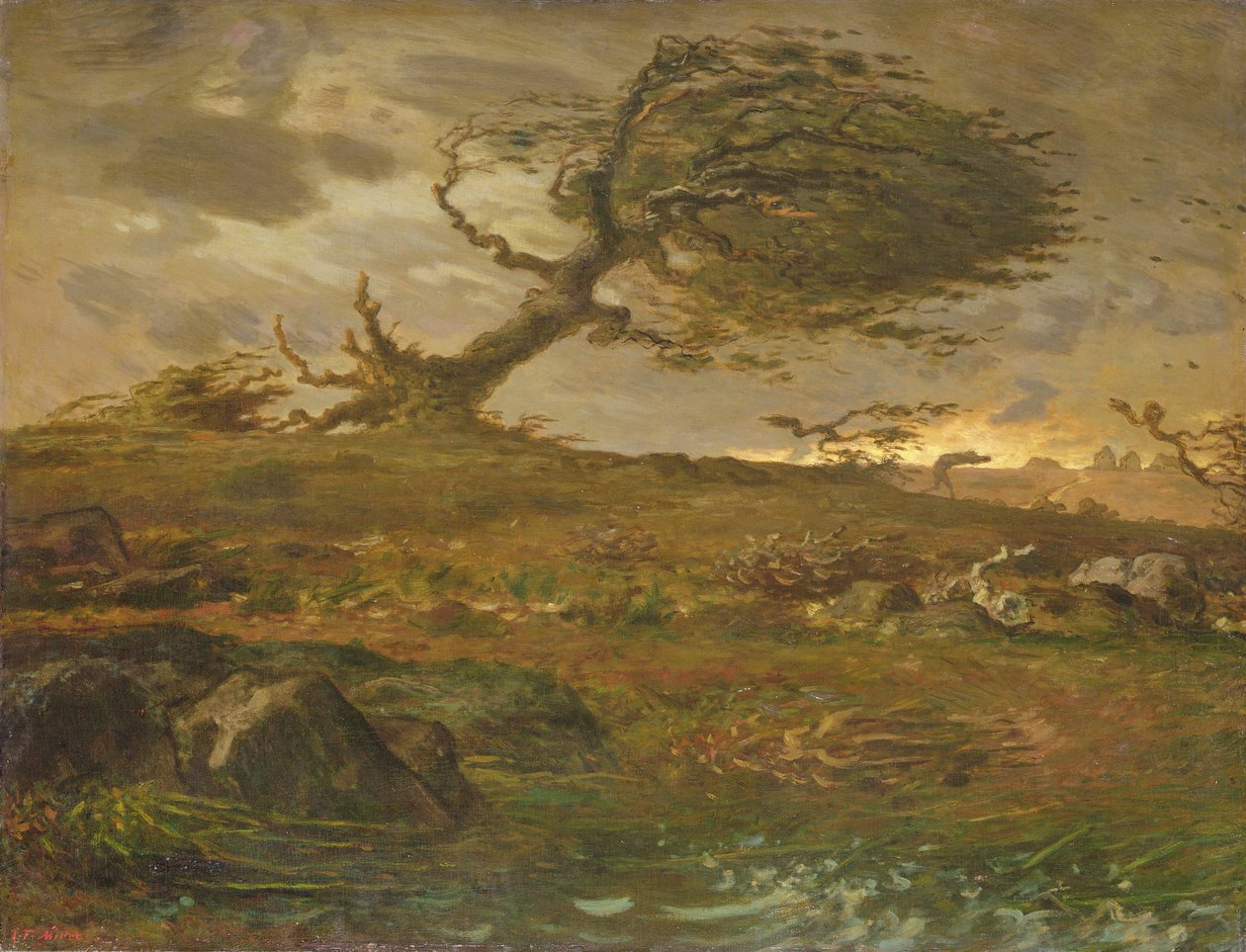 Tuulen puuska tekijältä Jean Francois Millet