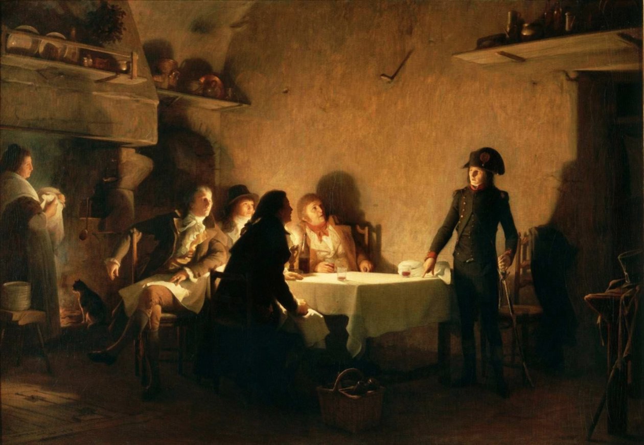 Le souper de Beaucaire, 28 juillet 1793n Englanti: Beaucairen illallinen, 28. heinäkuuta 1793. n tekijältä Jean Jules Antoine Lecomte du Nouy