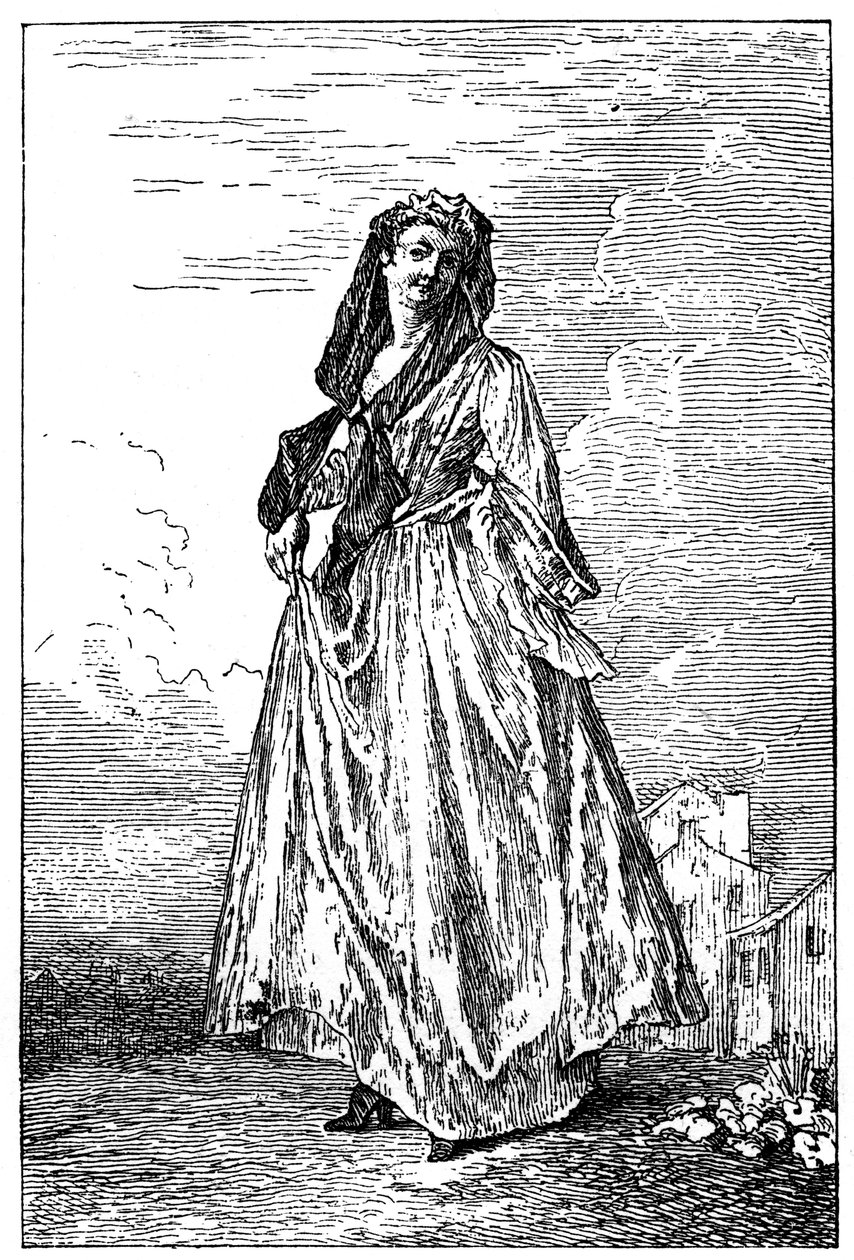 Ranskalainen puku, 1885. tekijältä Jean Antoine Watteau