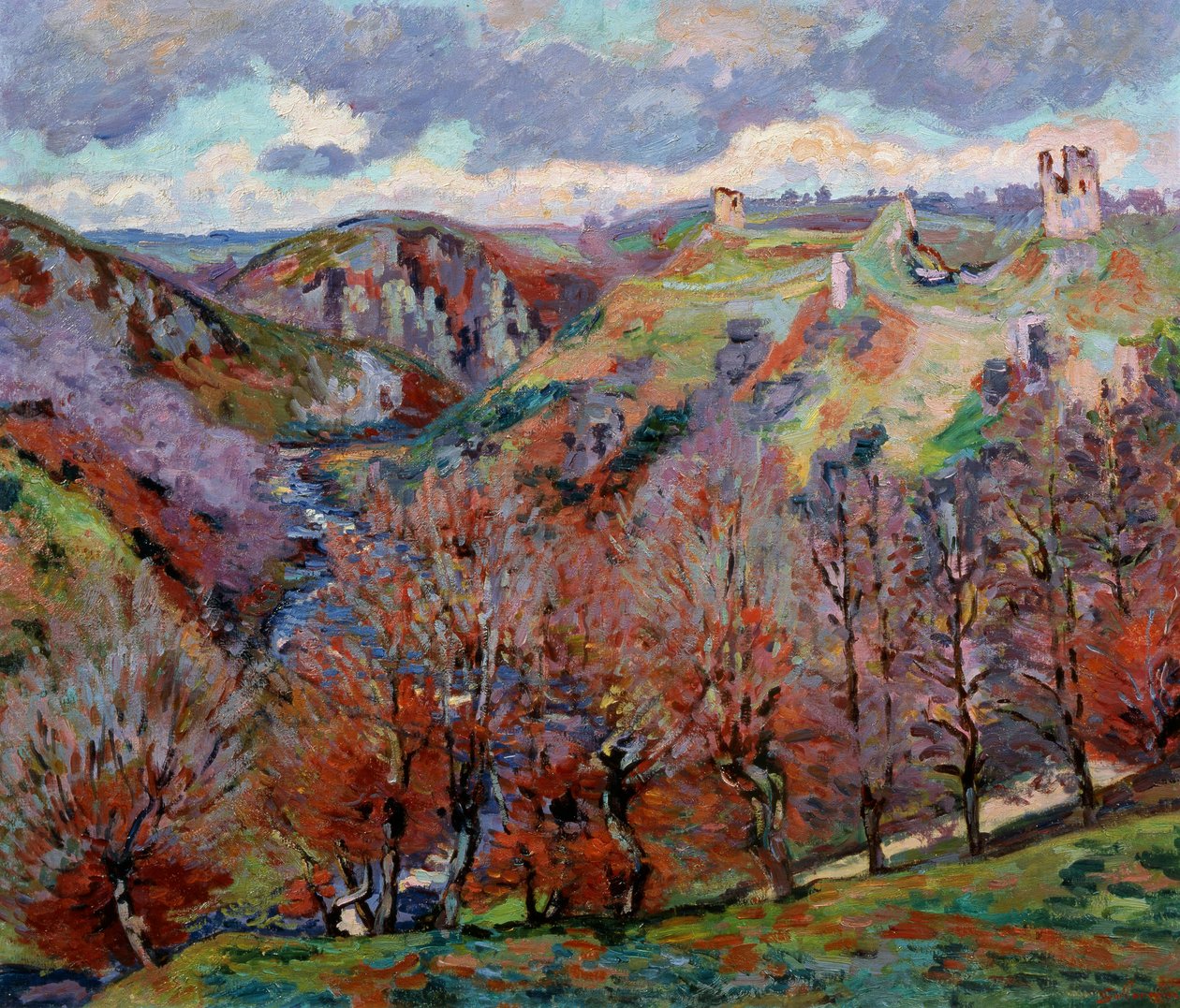 Maisema raunioilla, 1897. tekijältä Jean Baptiste Armand Guillaumin