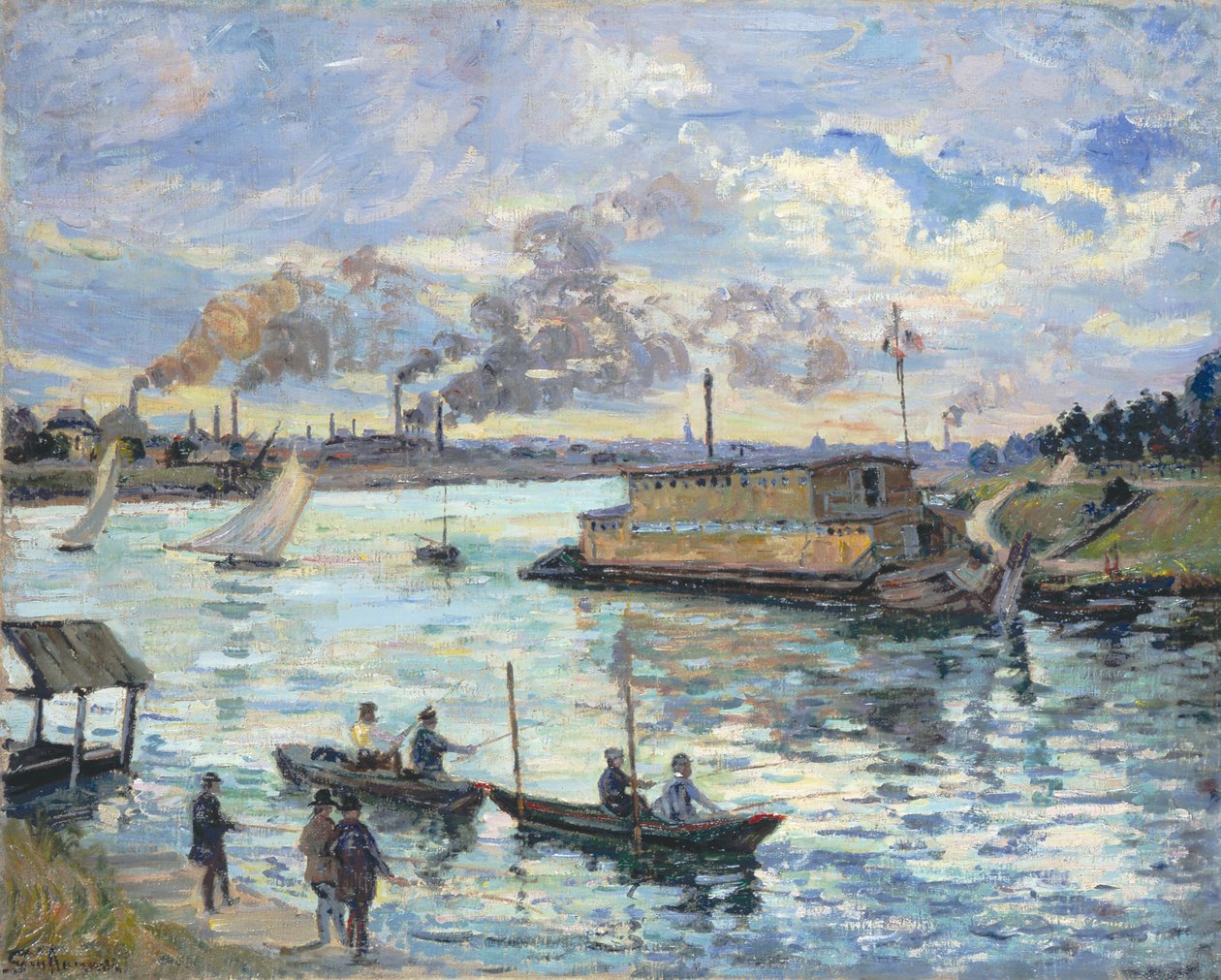 Jokikohtaus, 1890 tekijältä Jean Baptiste Armand Guillaumin