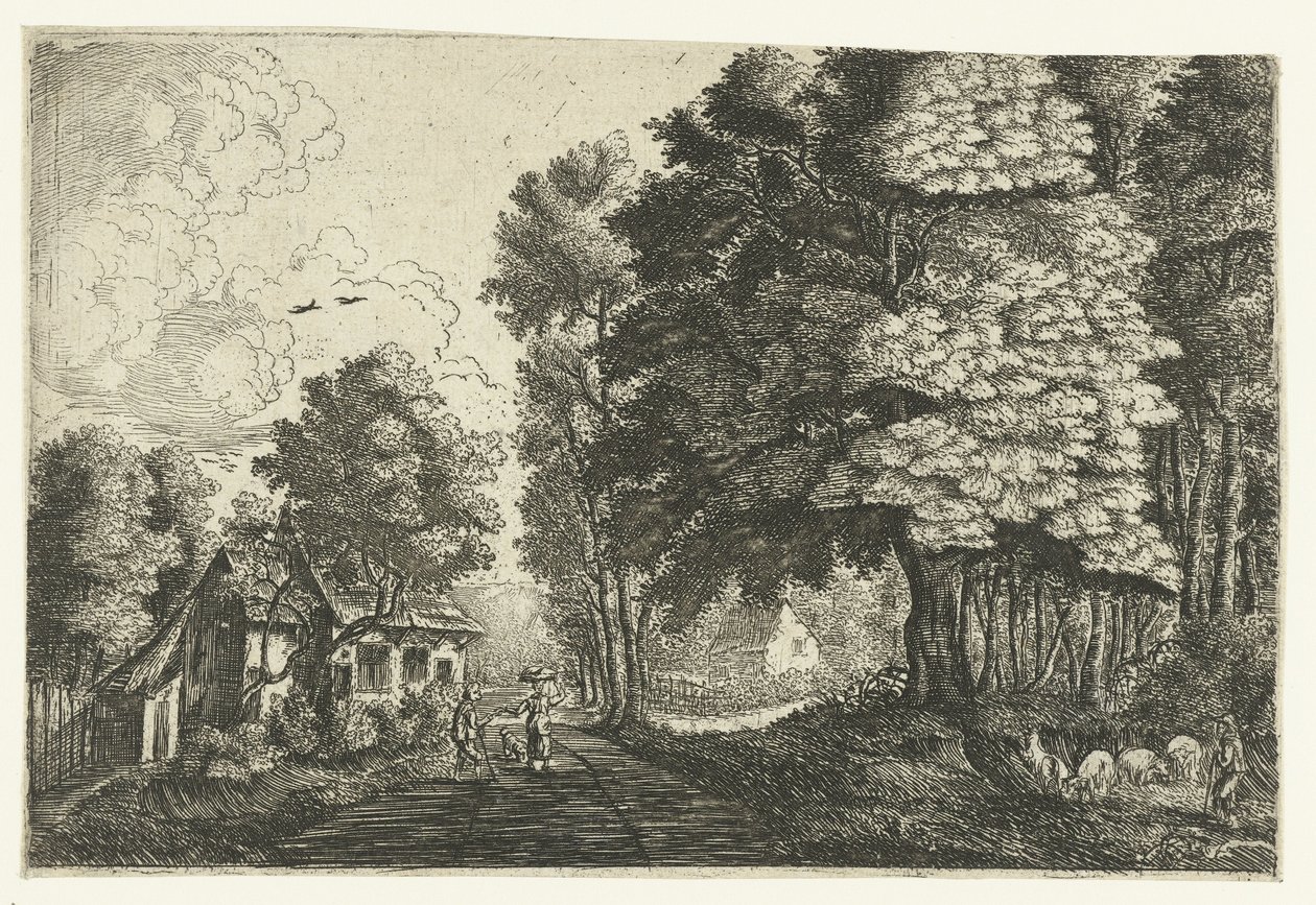 Paimen metsän reunassa tekijältä Jean Baptiste Bonnecroy