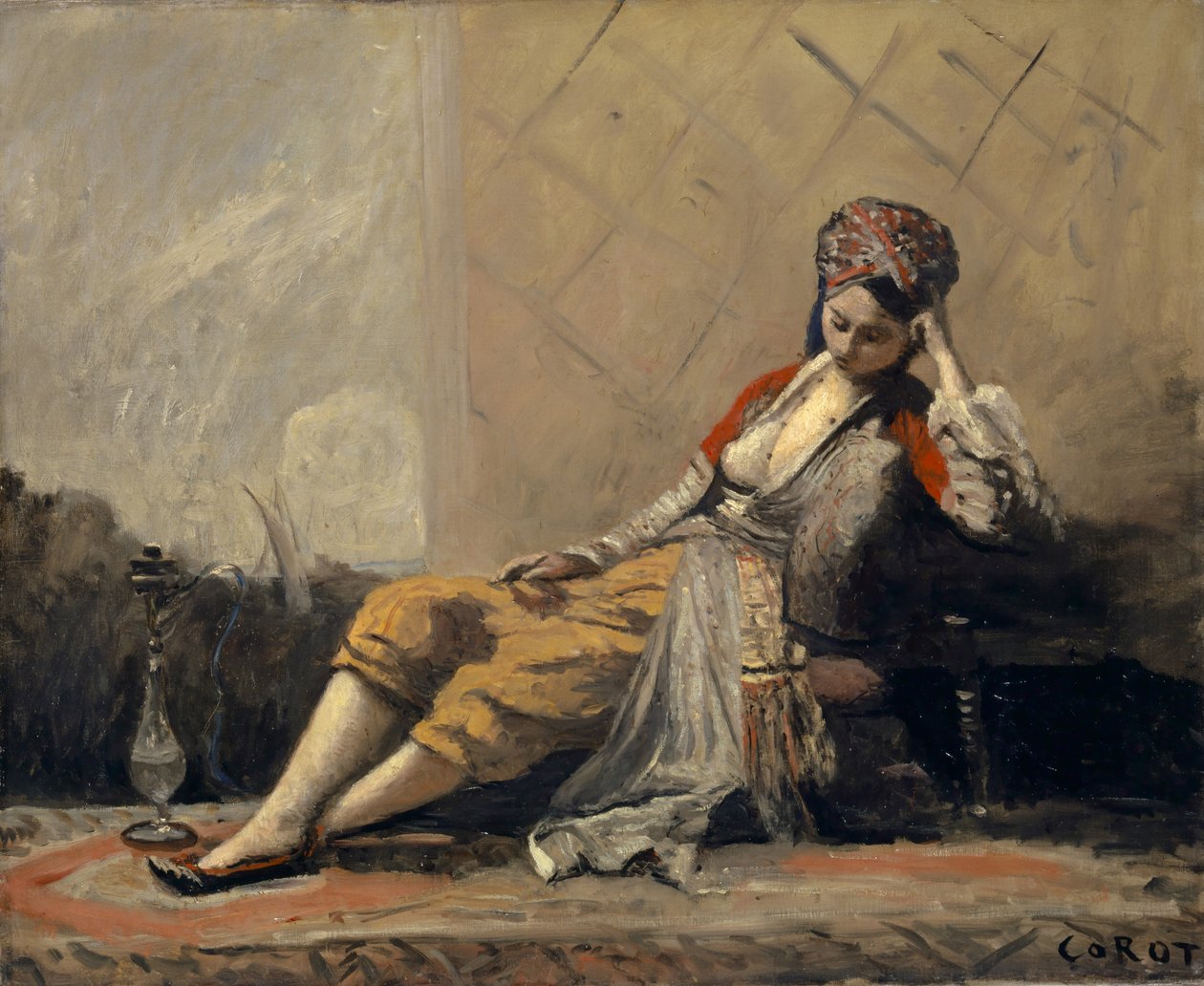 Odalisque, 1872-1873. tekijältä Jean Baptiste Camille Corot