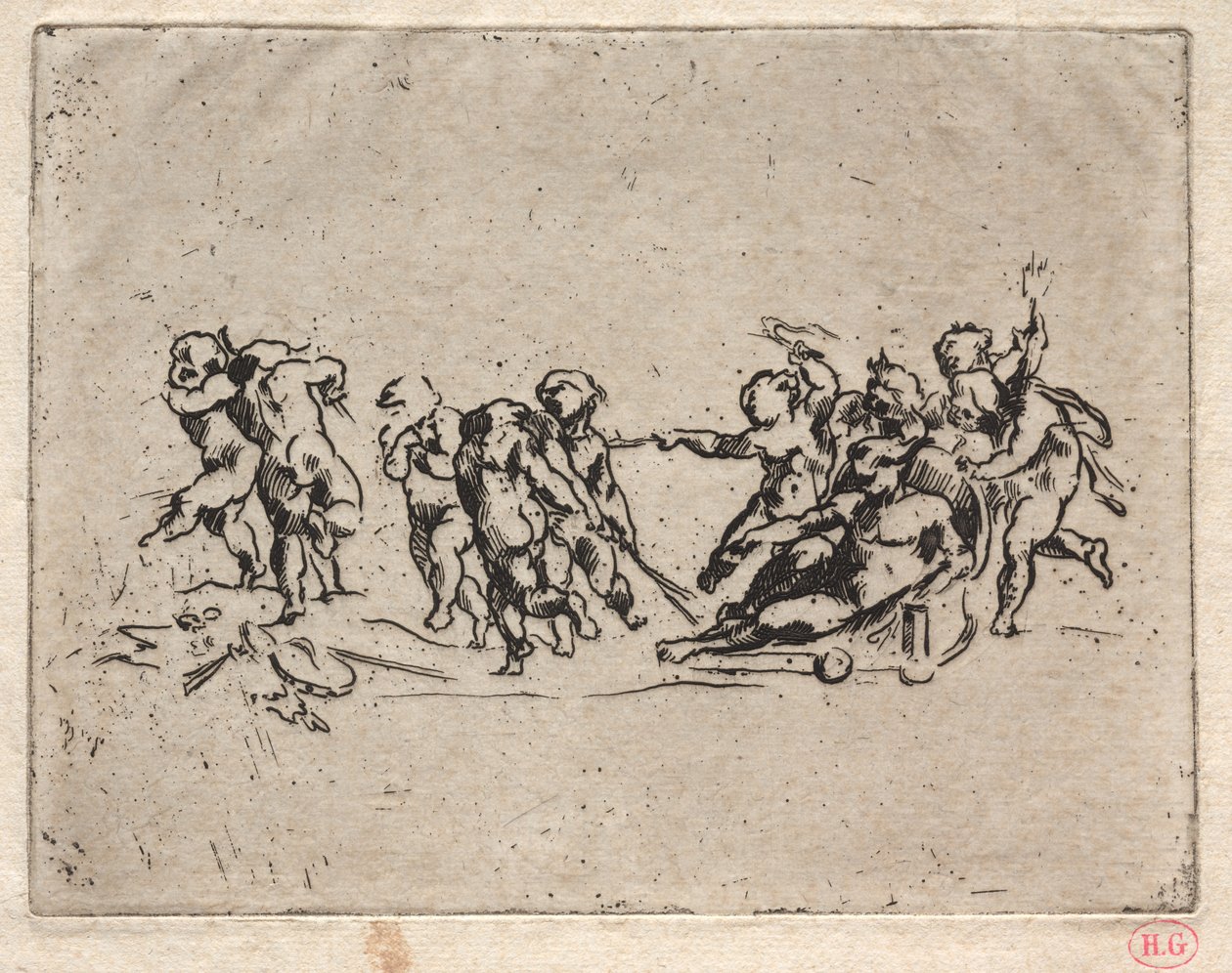 Bacchanal lasten ja vaunujen kanssa. tekijältä Jean Baptiste Carpeaux