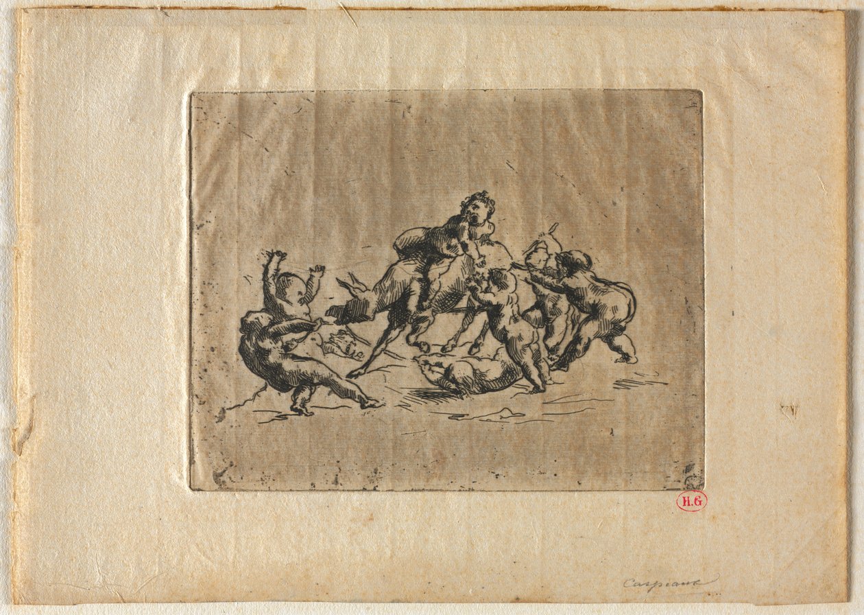 Bacchanal lasten ja aasin kanssa. tekijältä Jean Baptiste Carpeaux