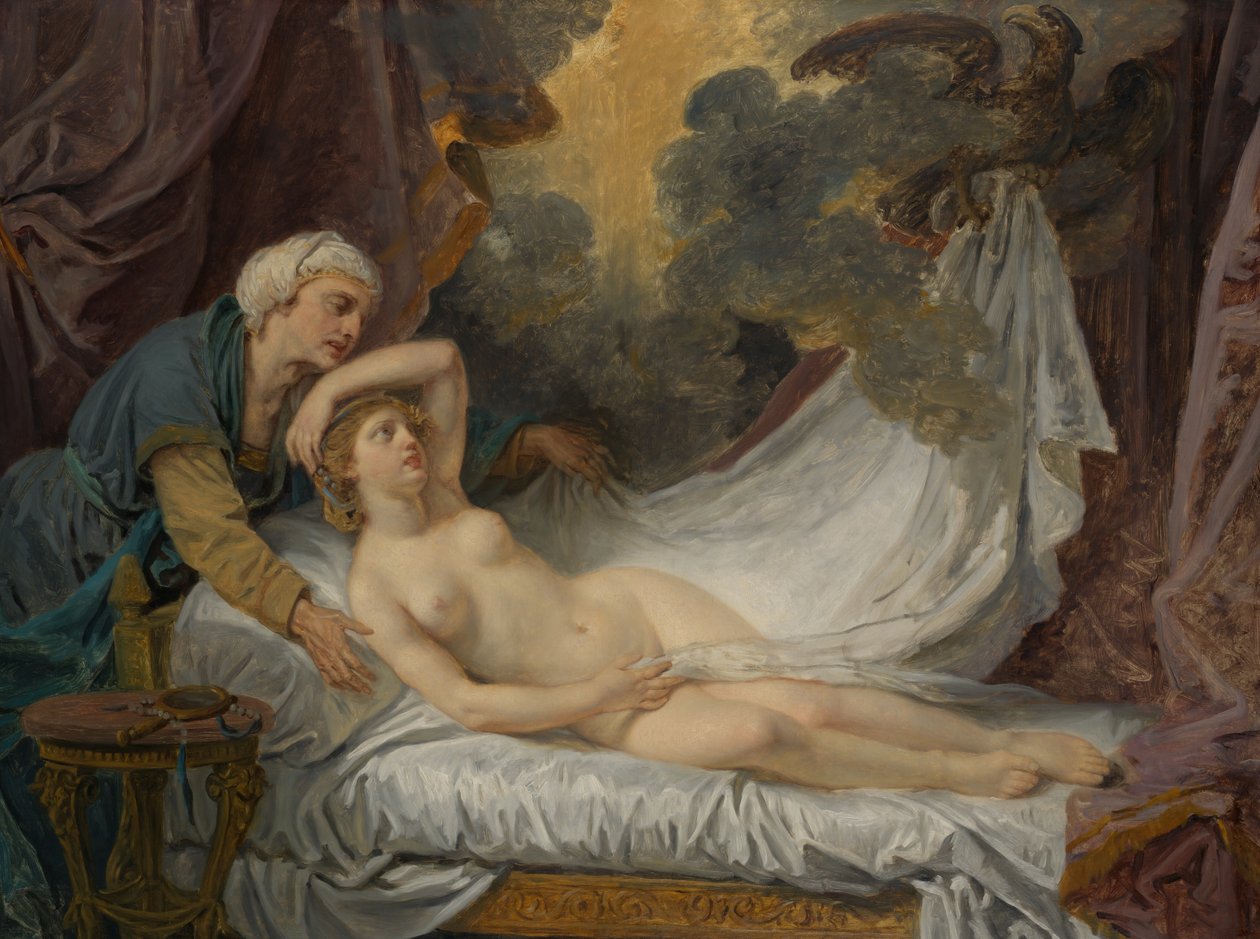 Aegina Vieraili Jupiter, n. 1767-69. tekijältä Jean Baptiste Greuze