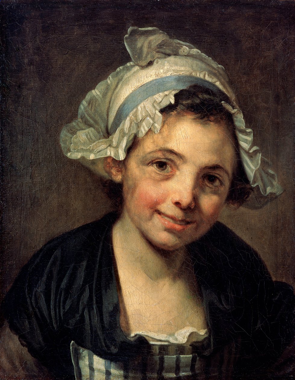 Tyttö konepellissä, 1760-luku tekijältä Jean Baptiste Greuze