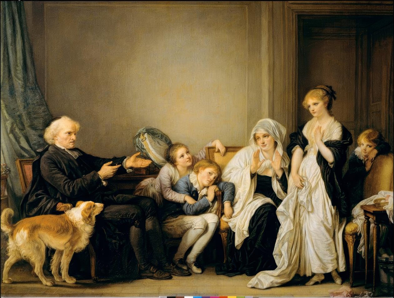 Leski ja hänen pappinsa tekijältä Jean Baptiste Greuze