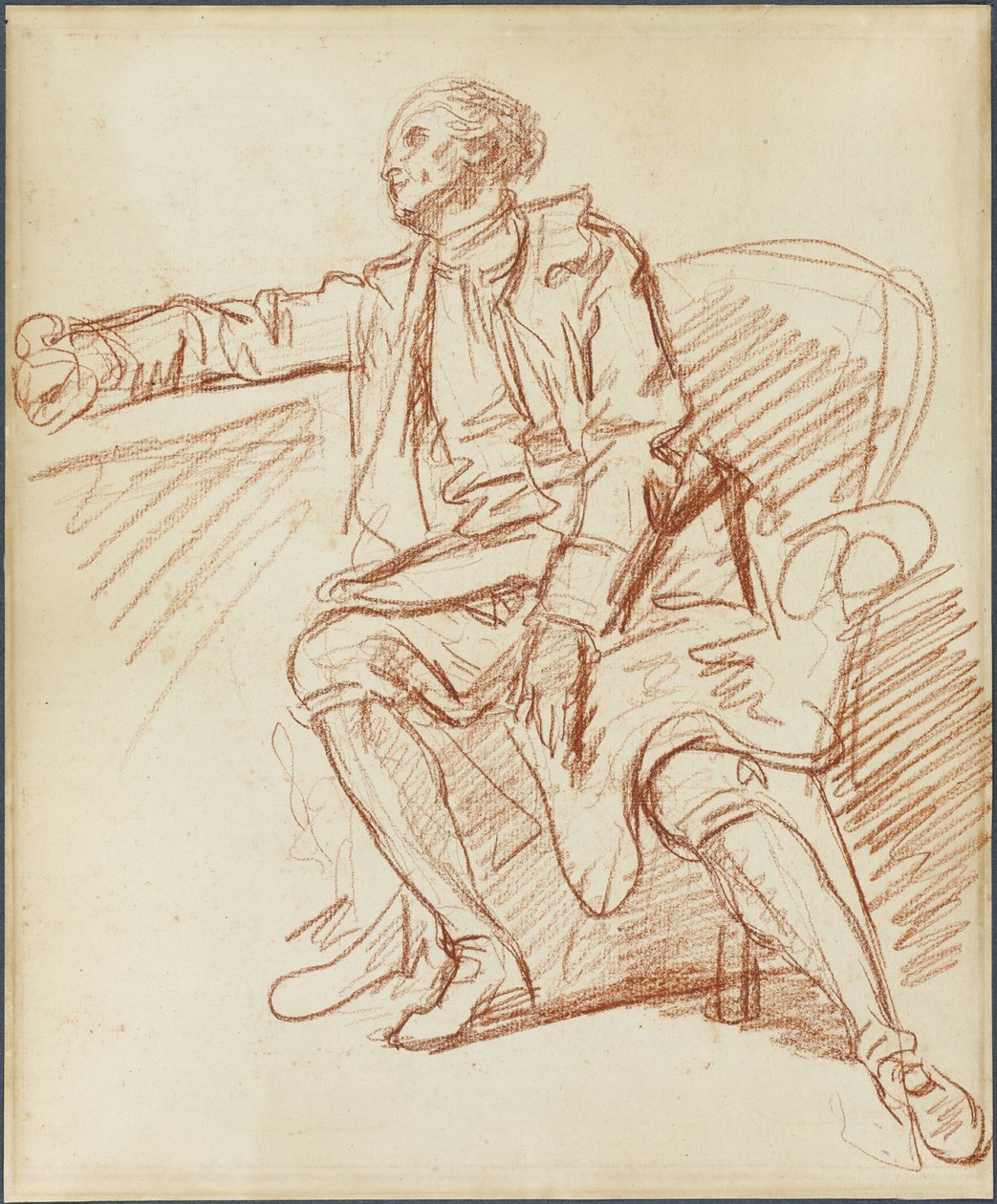 Istuva herrasmies tekijältä Jean Baptiste Greuze