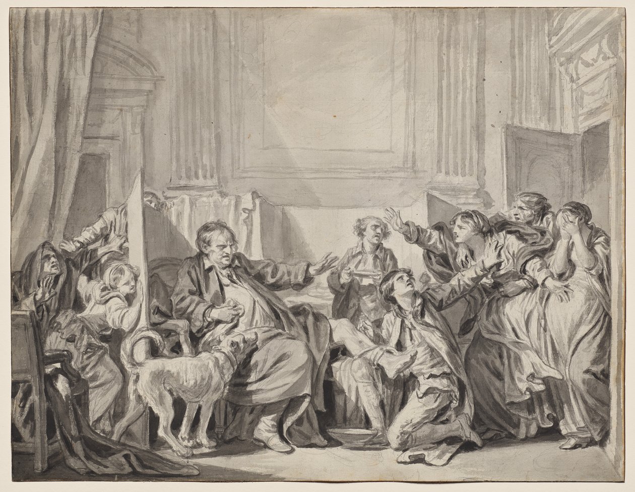Syyllinen ja katuva tytär tekijältä Jean Baptiste Greuze