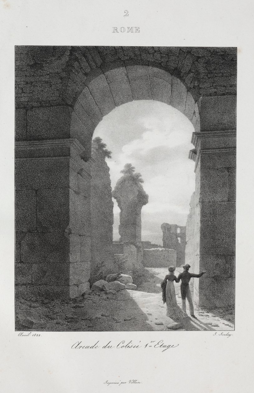 Matka Italiaan 1822, 1833. tekijältä Jean Baptiste Isabey