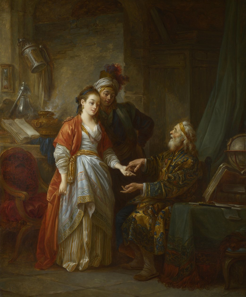 Necromancer, noin 1775 tekijältä Jean Baptiste Le Prince
