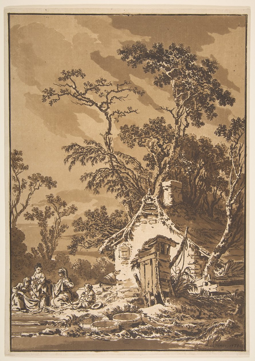 The Washerwomen The Washers, 1771. tekijältä Jean Baptiste Le Prince