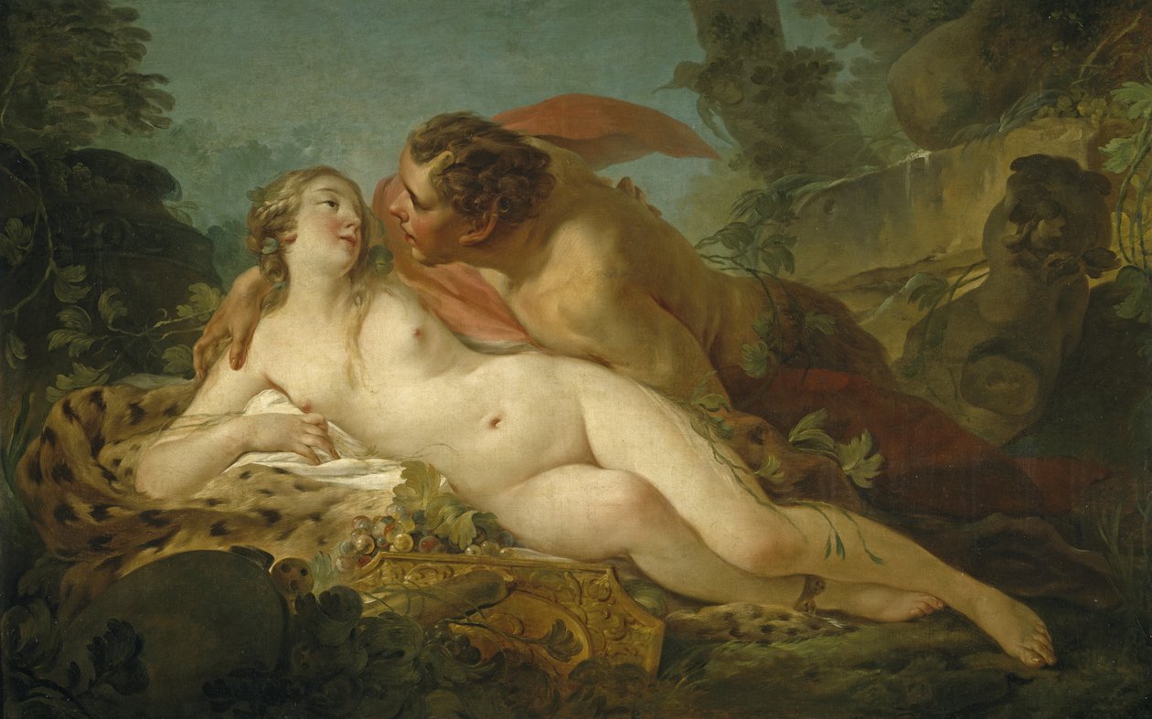 Jupiter ja Antiope, 1745-1747 tekijältä Jean Baptiste Marie Pierre