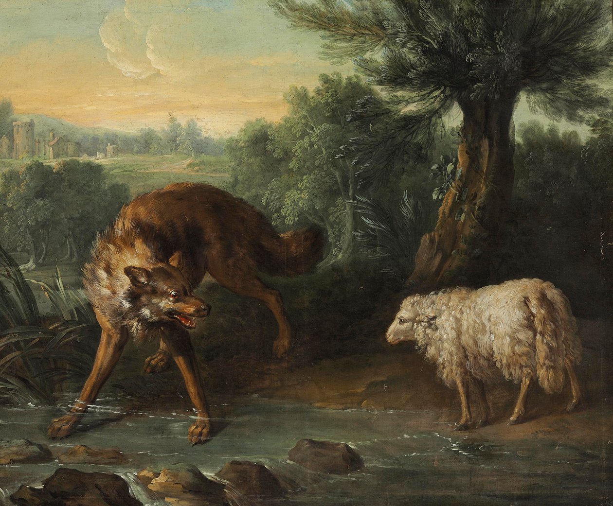 Susi ja lammas tekijältä Jean Baptiste Oudry
