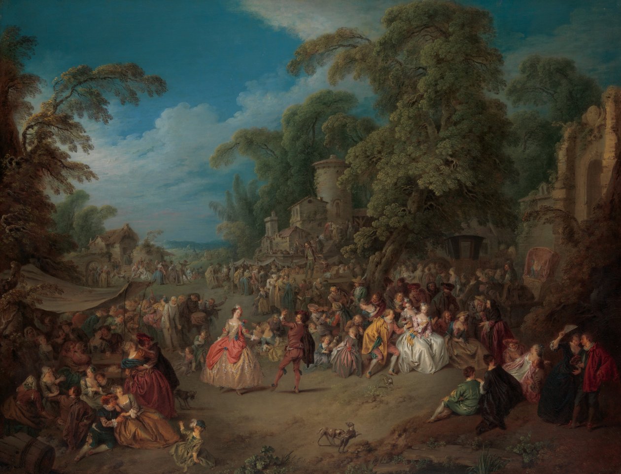 Messut Bezonsissa, n. 1733. tekijältä Jean Baptiste Pater