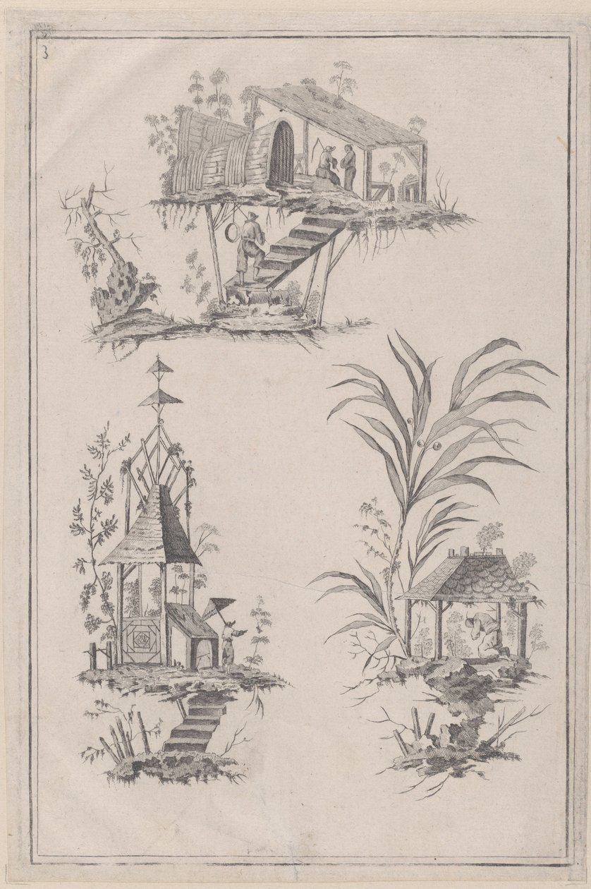 Chinoiserie Ornaments, n. 1760-85. tekijältä Jean Baptiste Pillement