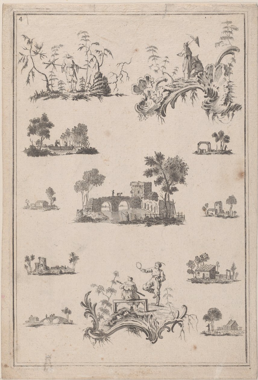 Chinoiserie Ornaments, n. 1770. tekijältä Jean Baptiste Pillement