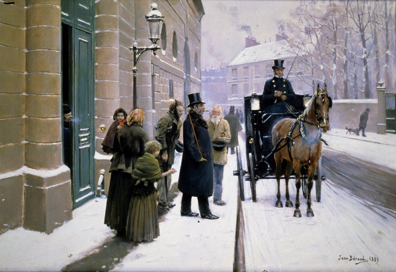 Porvari jättää talonsa Pariisista tekijältä Jean Beraud
