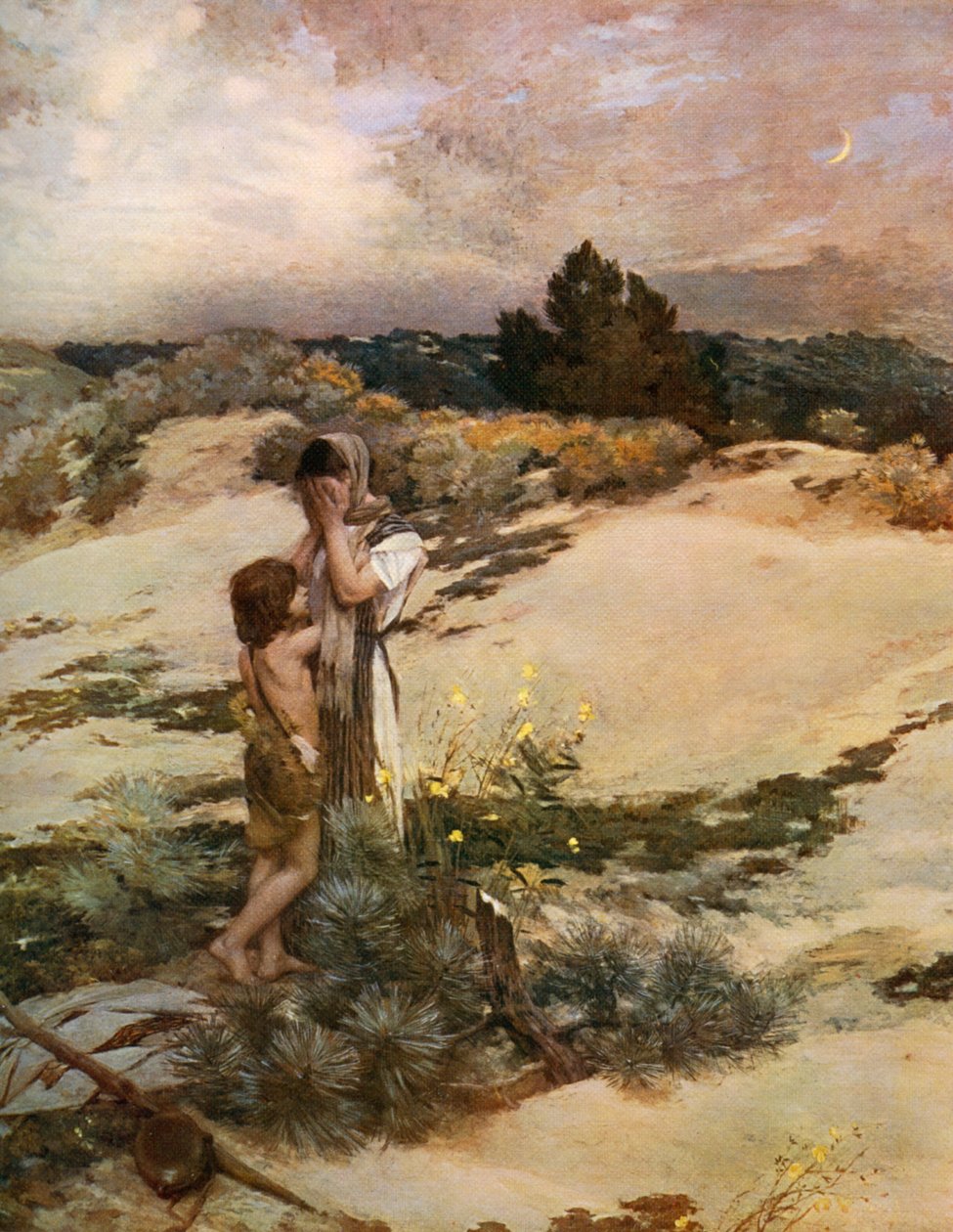 Hagar ja Ismael, 1880, 1912. tekijältä Jean Charles Cazin