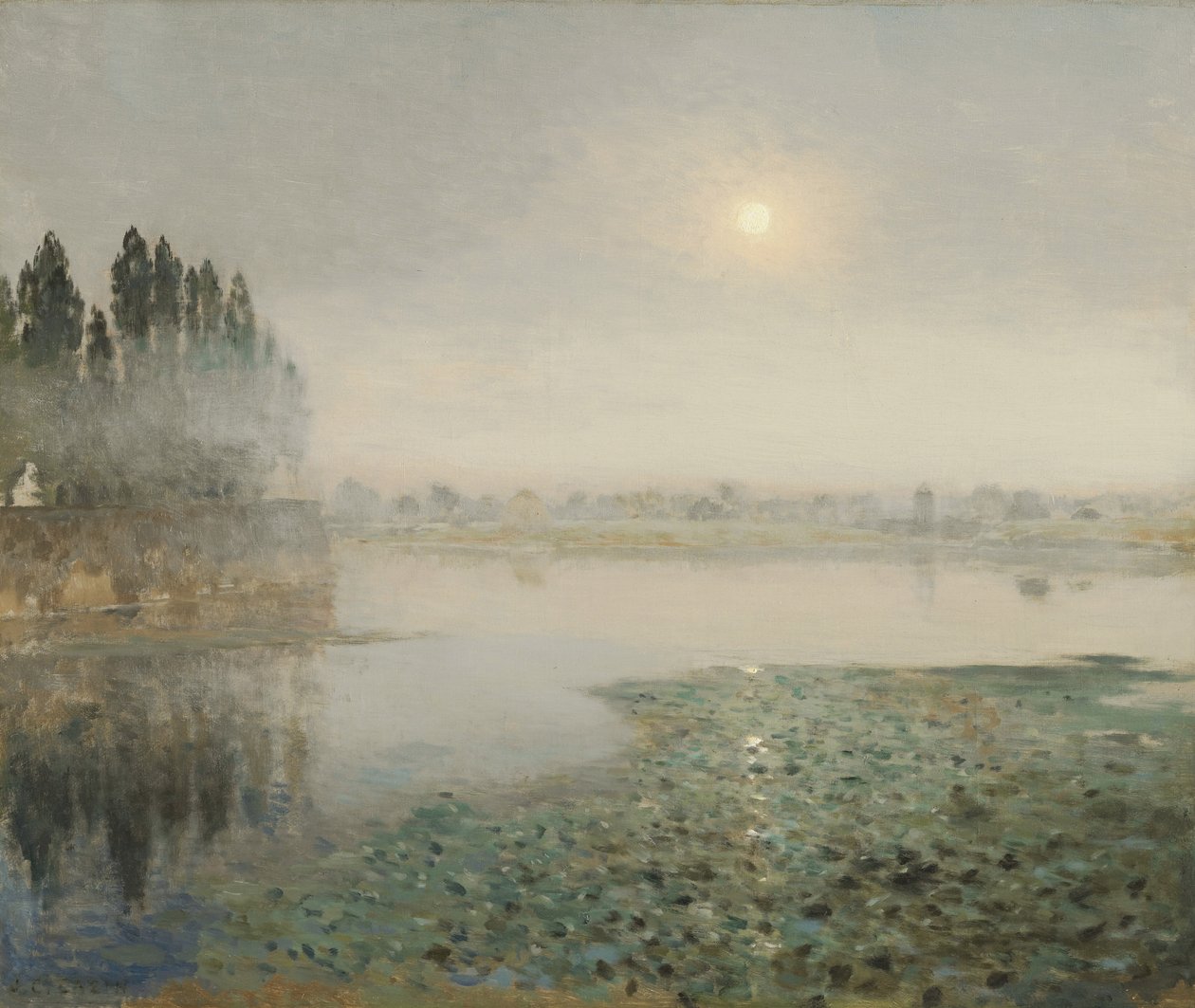 Sumu joella, noin 1889 tekijältä Jean Charles Cazin