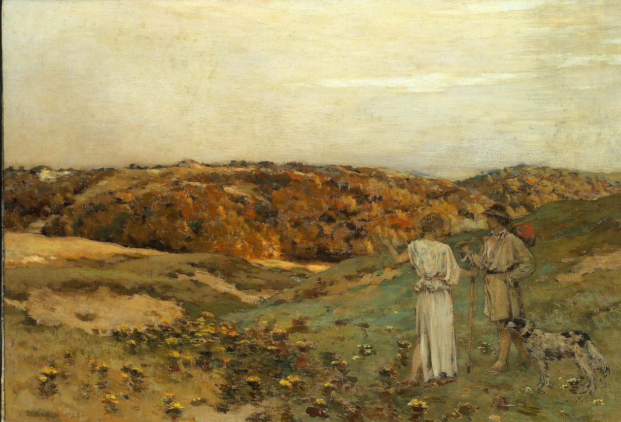 Tobias ja enkeli, 1878 tekijältä Jean Charles Cazin
