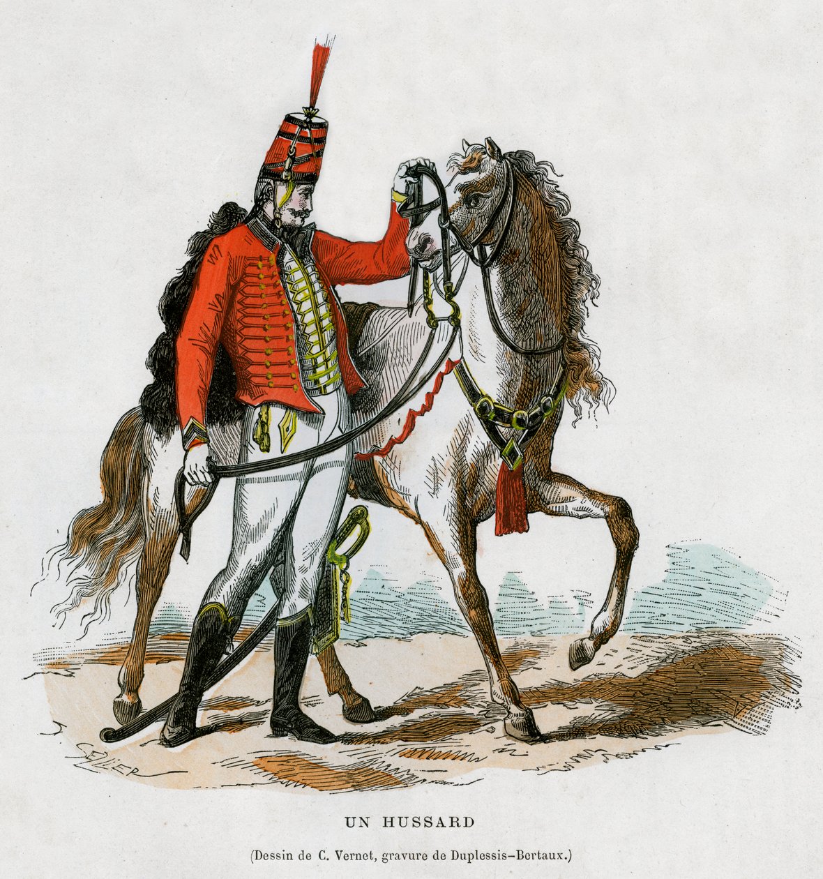Husaari, 1800-luvun alku 1882-1884 tekijältä Jean Duplessis Bertaux