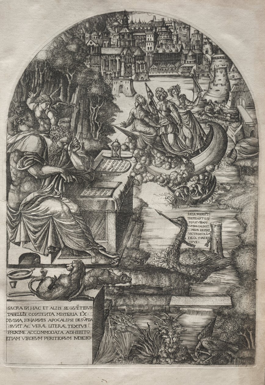 The Apocalypse: Duvet Studying the Apocalypse, 1555. tekijältä Jean Duvet