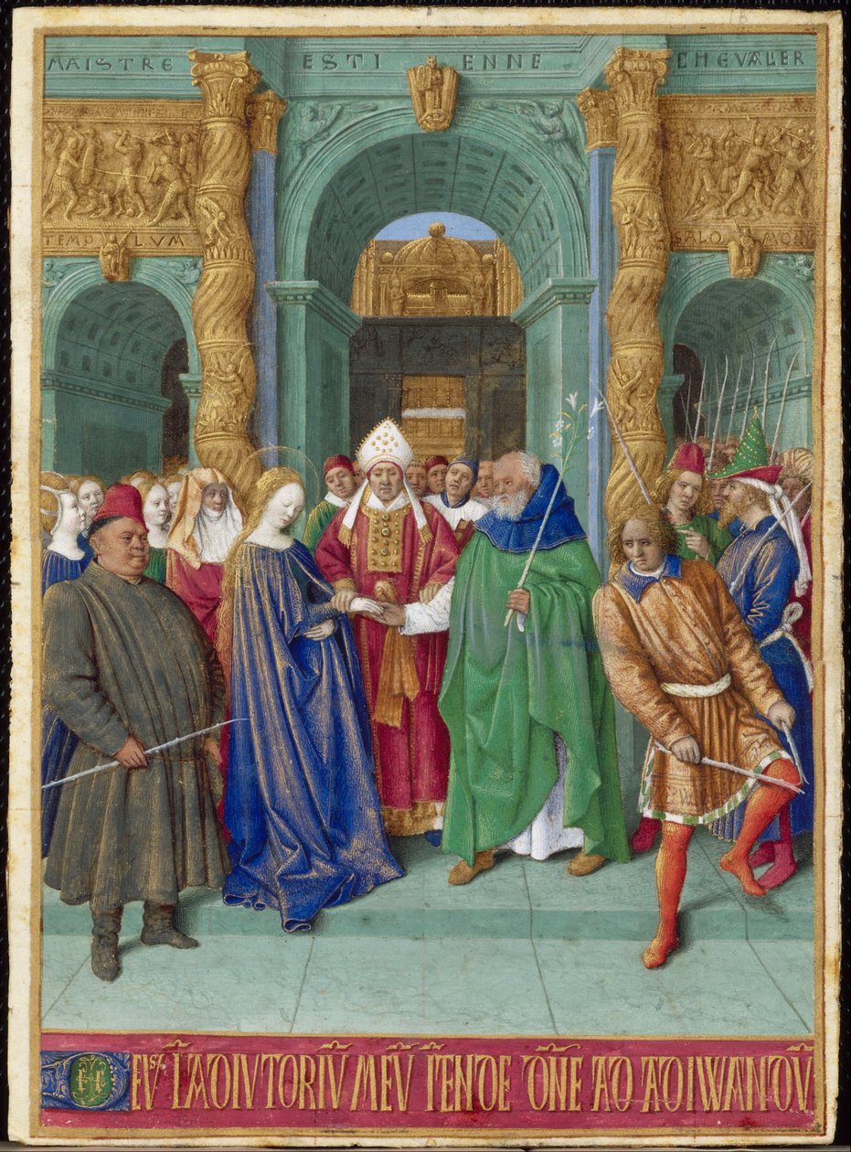 miniatyyri Étienne Chevalierin tunneista (Hours of Étienne Chevalier) tekijältä Jean Fouquet