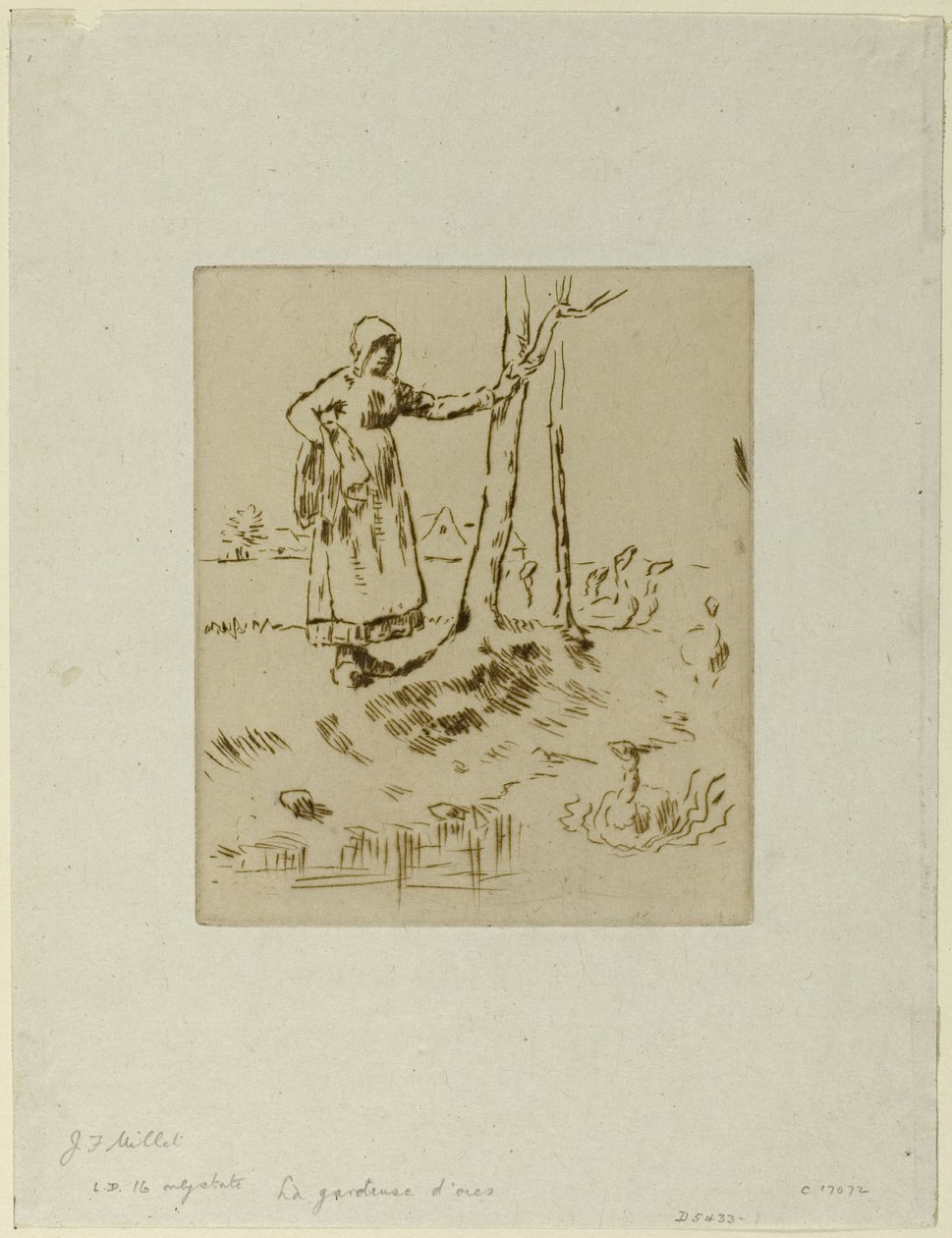 Tyttö hanhia tekijältä Jean Francois Millet