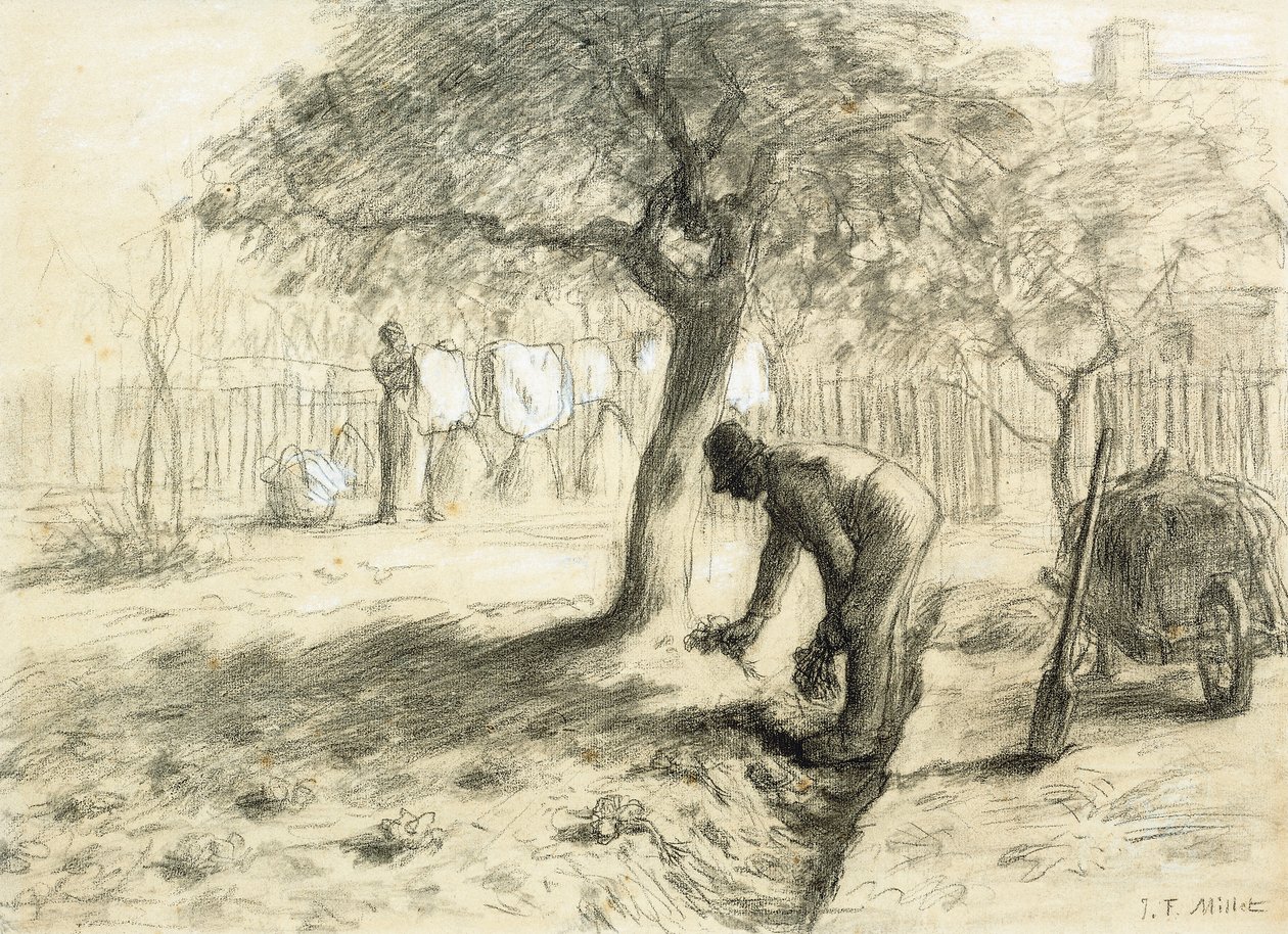 Puutarhanhoito, tekijältä Jean Francois Millet