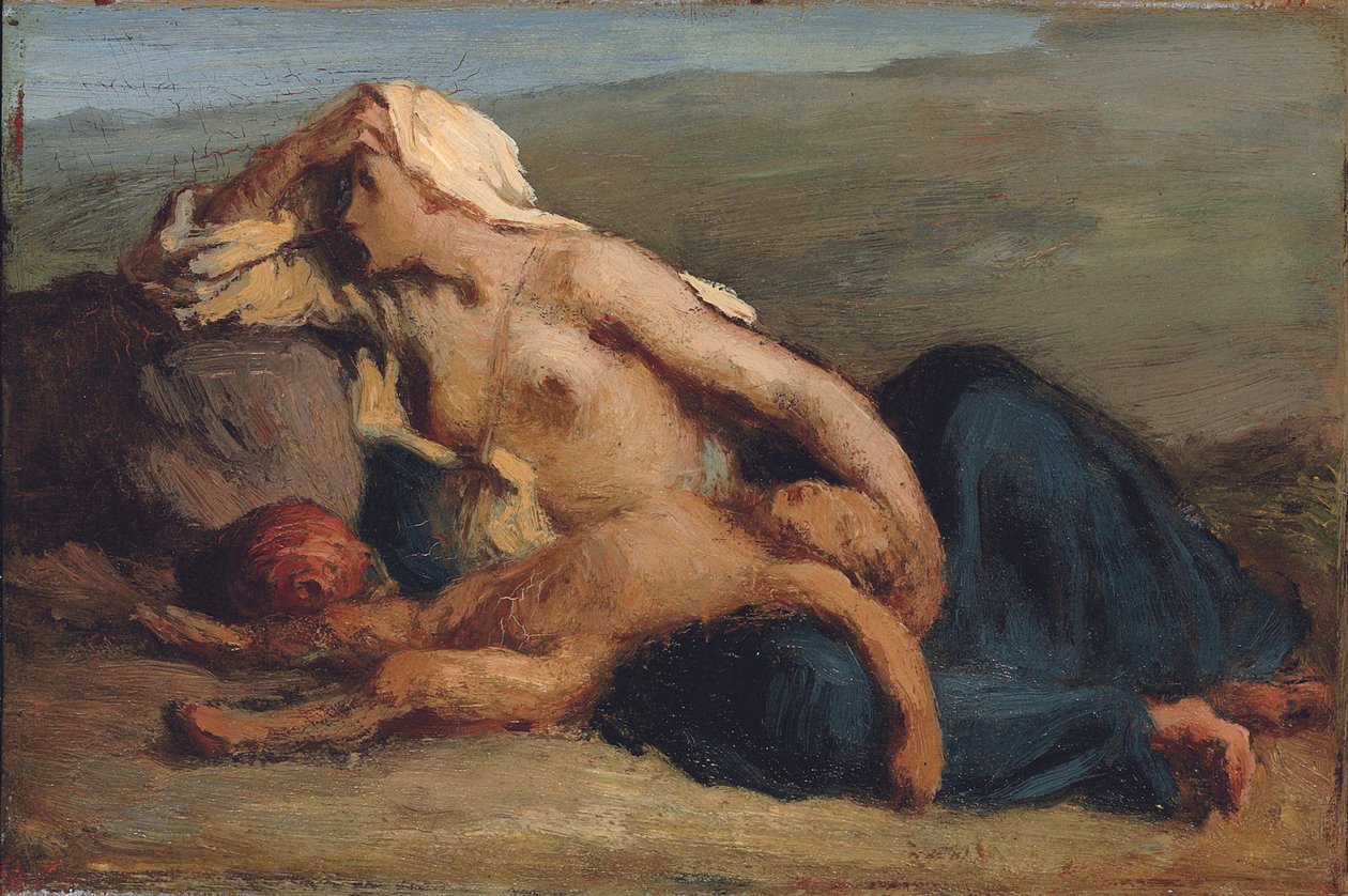 Hagar ja Ismael tekijältä Jean Francois Millet